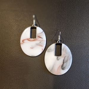 Ladies white earrings